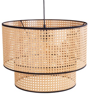 Lampa wisząca do salonu klosz tworzywo sztuczne naturalna ∅45x153 cm – grafika-1.