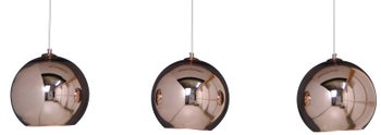 Lampa wisząca 3 -punktowa miedziana 110x25 cm – obraz-1
