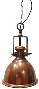 Lampa wisząca miedziana styl industrialny z metalu ∅29x45 cm – grafika-1.