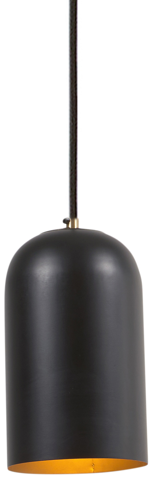 Lampa wisząca metalowa czarna Ø10x18 cm – obraz-1