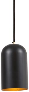 Lampa wisząca metalowa czarna Ø10x18 cm – obraz-1