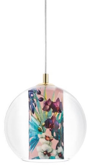 Lampa wisząca Feria S ∅25x140 cm różowa – obraz-1