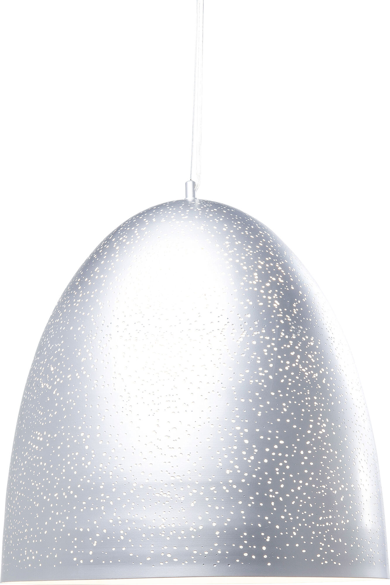 Lampa wisząca Firmamento Egg Ø49 cm srebrna – obraz-1