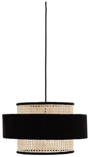 Lampa wisząca Giggs Ø45x25 cm czarno-naturalna – obraz-1