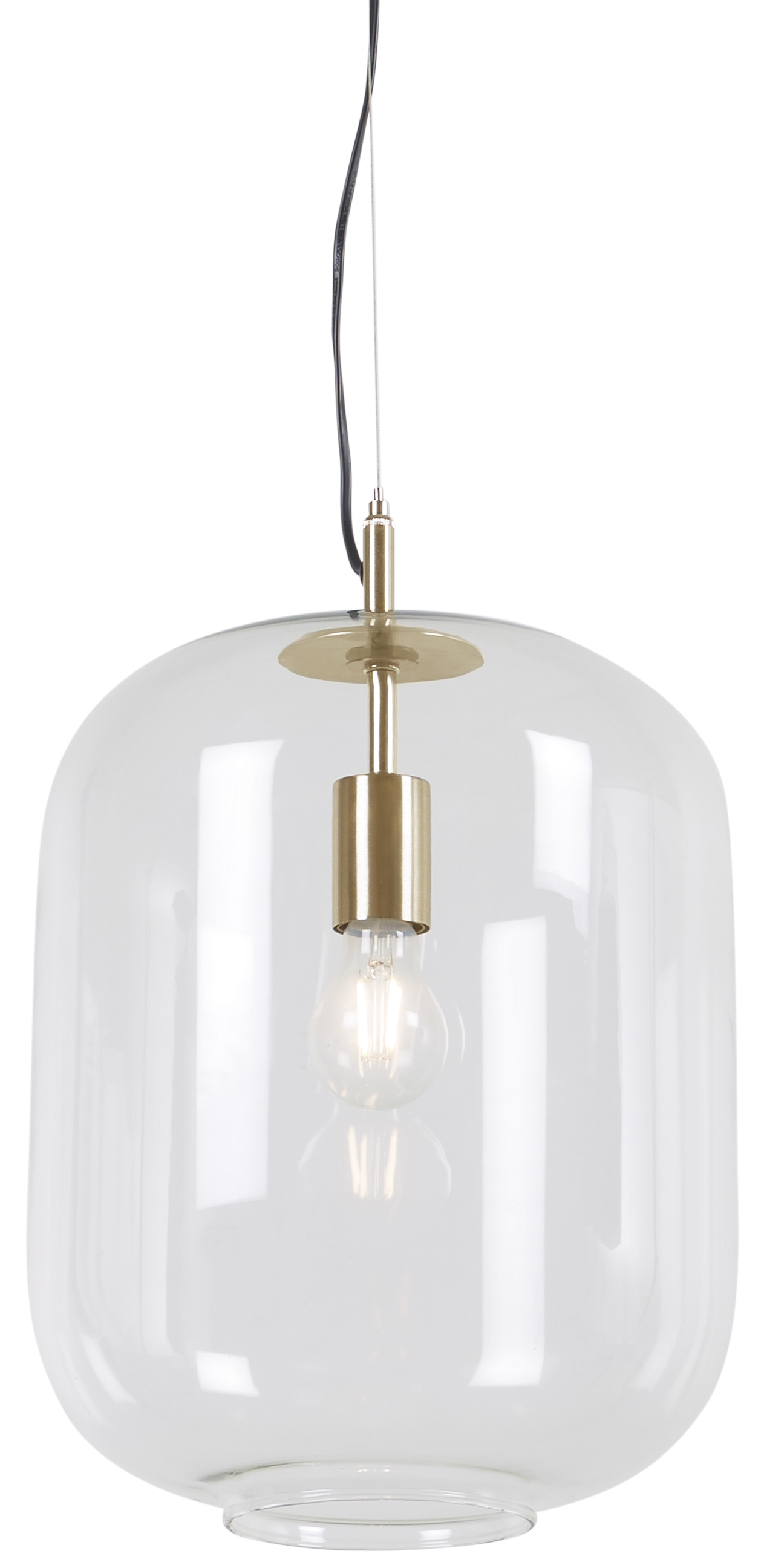 Lampa wisząca Ø30x38 cm - klosz transparentny – obraz-1