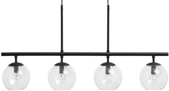 Lampa wisząca z kloszem w kształcie kuli czarna 92x46 cm – obraz-1