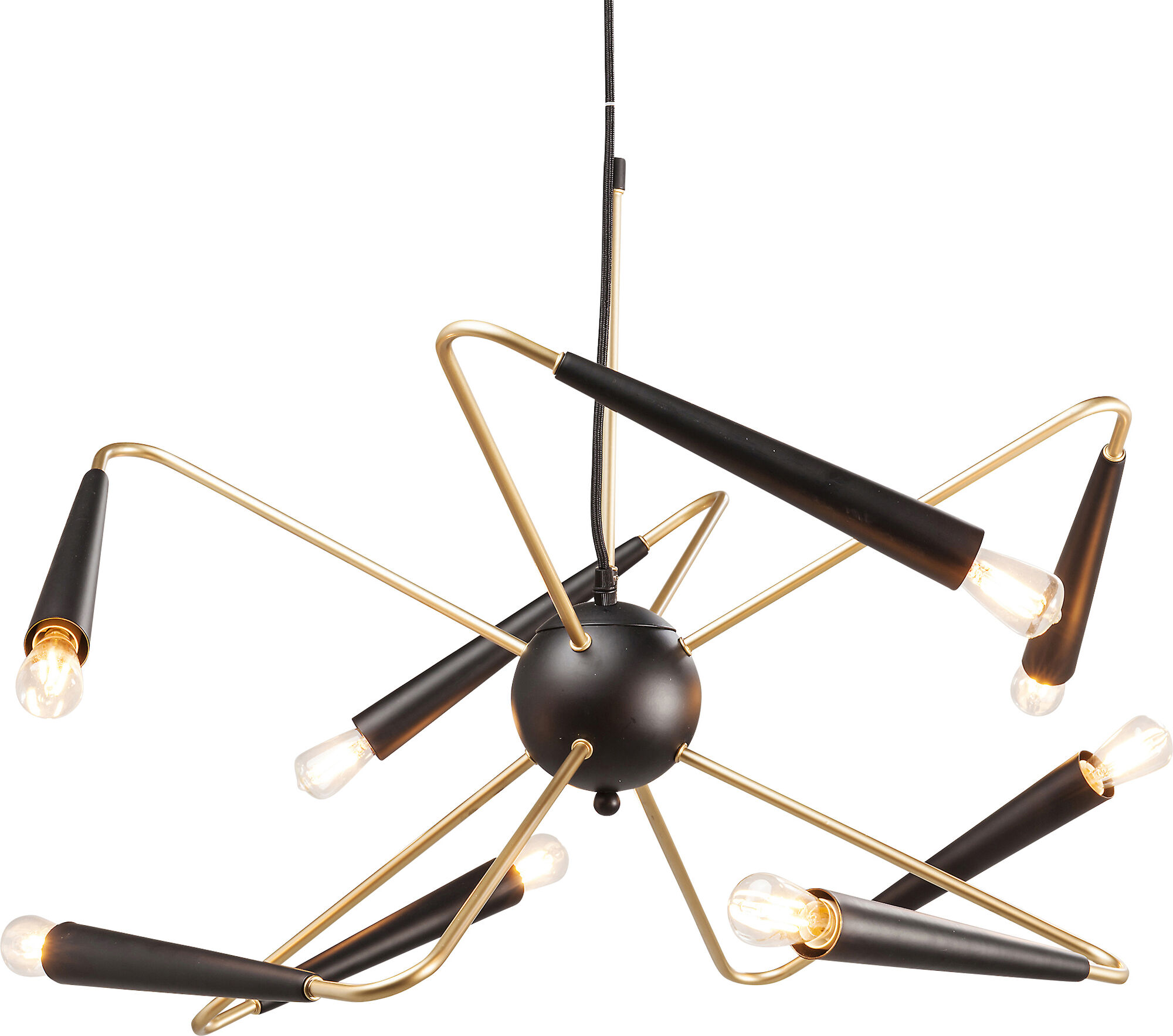 Pendel Harlekin - Taklampa i Retro Design Svart/Mässing – bild-1.