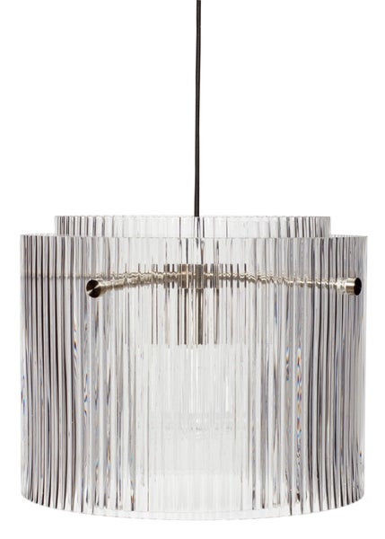 Lampa wisząca ze szklanym kloszem Ø41x32 cm transparentna I z ekspozycji – grafika-1.