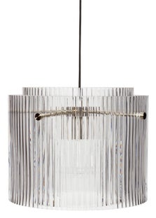 Lampa wisząca ze szklanym kloszem Ø41x32 cm transparentna – obraz-1