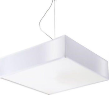 Lampa wisząca z tworzywa sztucznego 35x80 cm biała – obraz-1