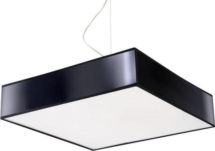 Lampa wisząca z tworzywa sztucznego ∅45x80 cm czarna – obraz-1
