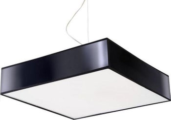 Lampa wisząca z tworzywa sztucznego ∅45x80 cm czarna – obraz-1