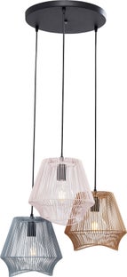 Lampa wisząca metalowa 50x105 cm kolorowa – obraz-1