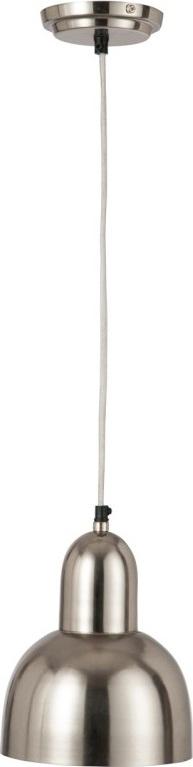 Lampa wisząca metalowa srebrna Ø18x21 cm – obraz-1