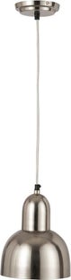 Lampa wisząca metalowa srebrna Ø18x21 cm – obraz-1
