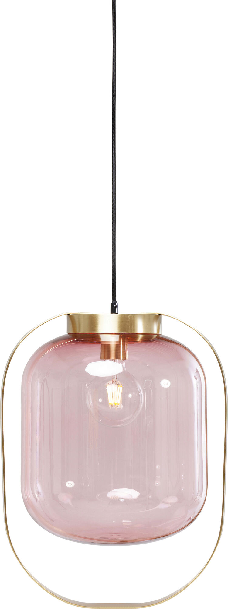 Lampa wisząca Jupiter 35x150 cm różowo-mosiężna – grafika-1.