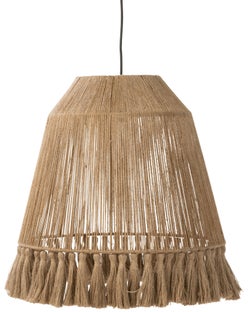 Lampa wisząca jutowa naturalna z frędzlami Ø53x53 cm – obraz-1