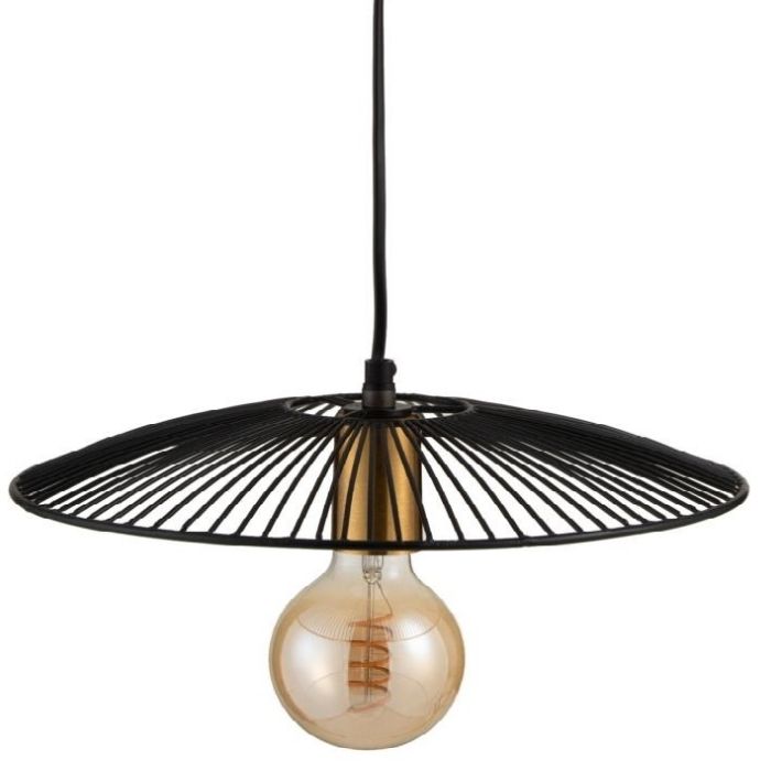 Lampa wisząca Kerry ∅35 cm czarna – obraz-1