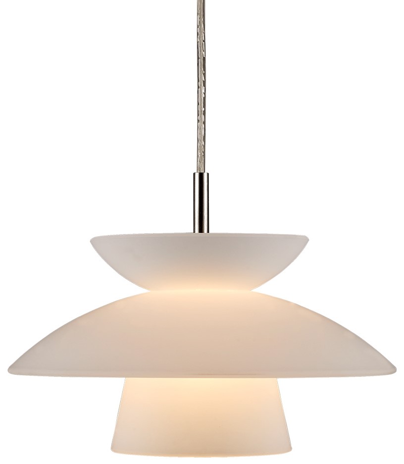 Lampa wisząca klosz szkło białe przydymione Ø24x18 cm – obraz-1