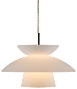 Lampa wisząca klosz szkło białe przydymione Ø24x18 cm – obraz-1