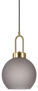 Lampa wisząca kula klosz szklany przydymiony matowy Ø25x33 cm – grafika-1.