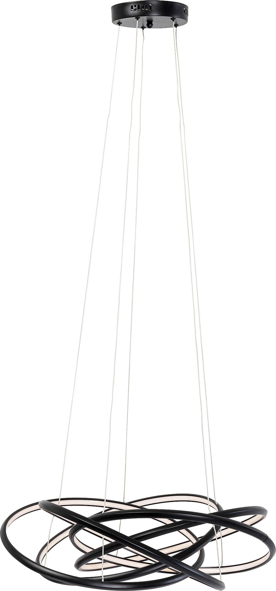 Lampa wisząca LED czarne okręgi aluminium Ø72 cm – grafika-1.