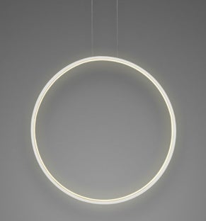 Lampa wisząca Ledowe Okręgi No.1 4K ∅40 cm biała – obraz-1