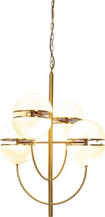 Taklampe Pendel Leisha Messing/Opal 4 Glasskupler – bilde-1.