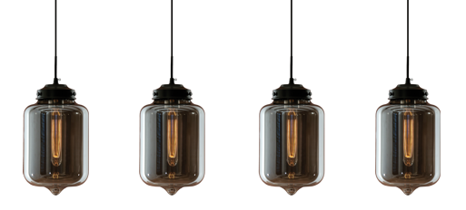 Lampa wisząca London Loft No.2 CL4 S 150 cm czarna – obraz-1