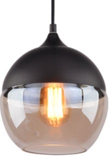 Lampa wisząca Manhattan Chic No. 1 czarno-bursztynowa – obraz-1