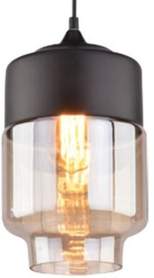 Lampa wisząca Manhattan Chic No. 2 czarno-bursztynowa – obraz-1