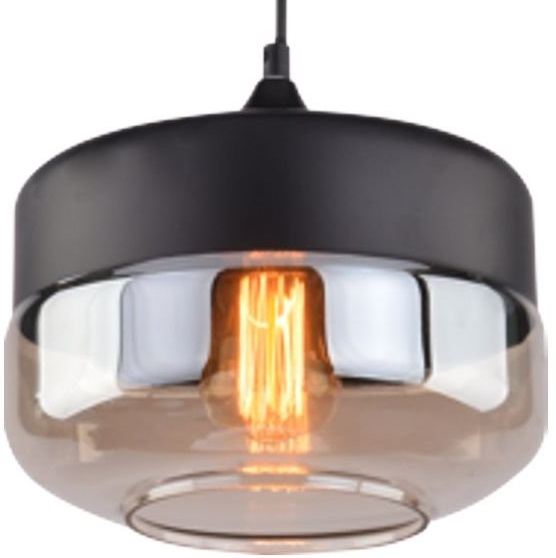 Lampa wisząca Manhattan Chic No. 3 czarno-bursztynowa – obraz-1