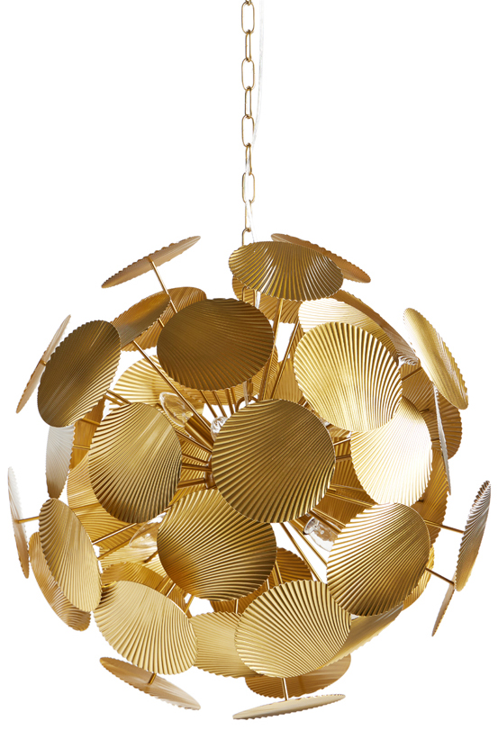 Złota lampa wisząca metalowa w nowoczesnym stylu Ø63cm – grafika-1.