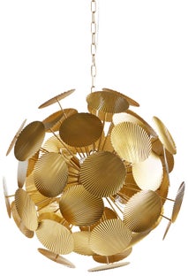 Lampa wisząca metalowa w kolorze złotym styl nowoczesny Ø63cm – grafika-1.