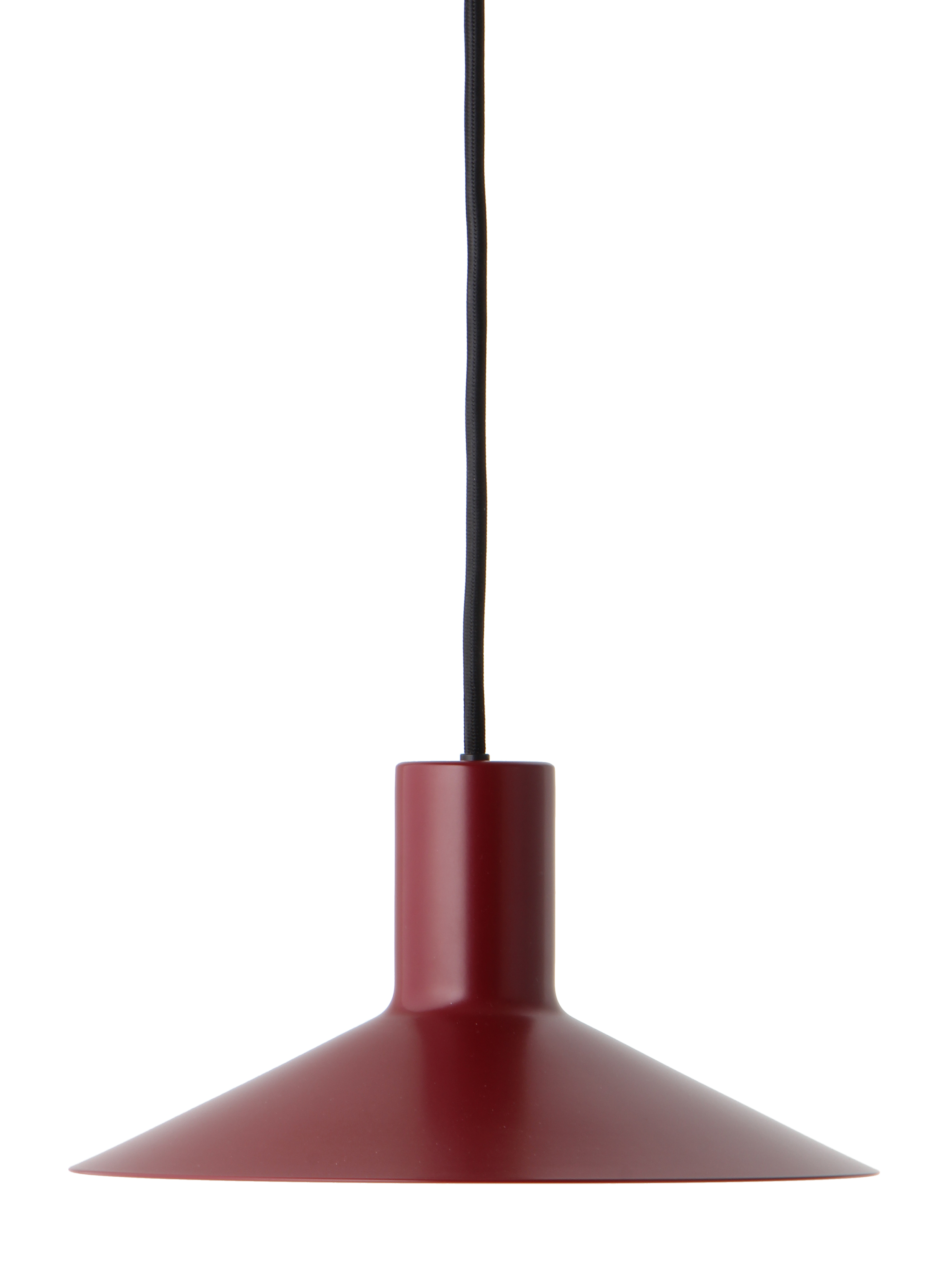 Lampa wisząca Minneapolis ∅28x14 cm bordowa – obraz-1