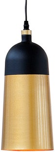 Lampa wisząca Degenaro I Ø14x31 cm czarno-złota – obraz-1