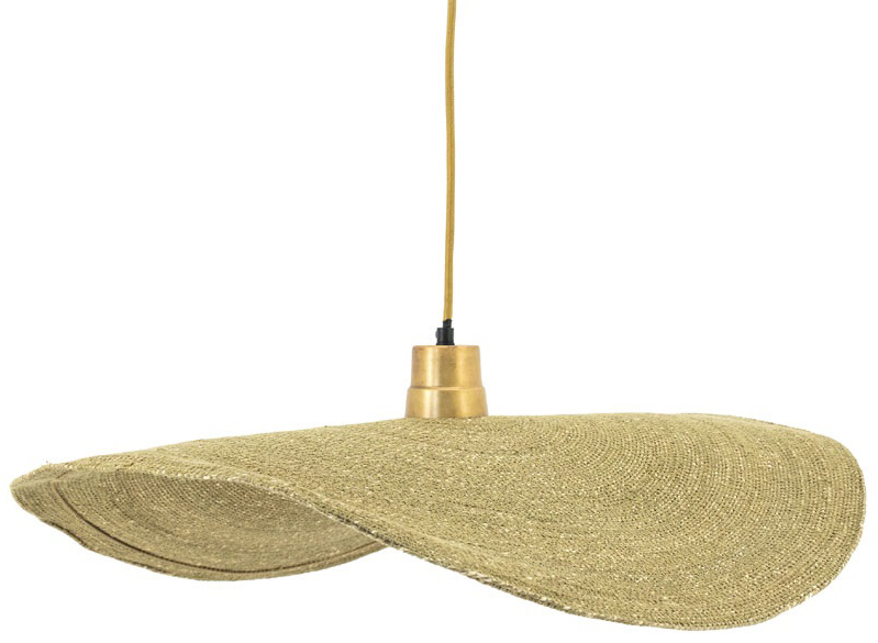 Lampa wisząca naturalna jutowa Ø75 cm – obraz-1