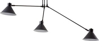 Lampa wisząca trzypunktowa metalowa czarna 80x58 cm – obraz-1