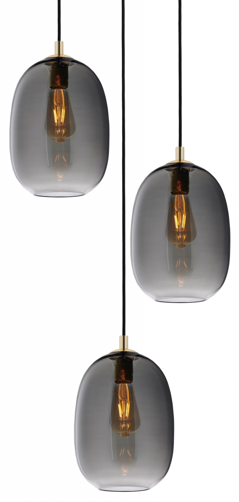 Lampa wisząca Onyx 3 ∅30x140 cm przydymiona – obraz-1