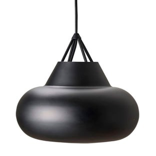 Lampa wisząca Polo czarna z matowego metalu nowoczesny styl – grafika-1.