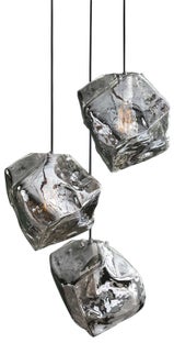 Lampa wisząca 3-punktowa ze szklanym kloszem 50x150 cm chromowana – grafika-1.