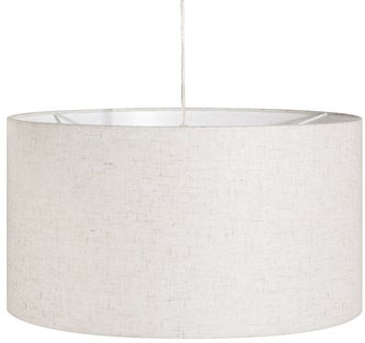 Lampa wisząca lniana w naturalnym kolorze z nowoczesnym designem do salonu – grafika-1.