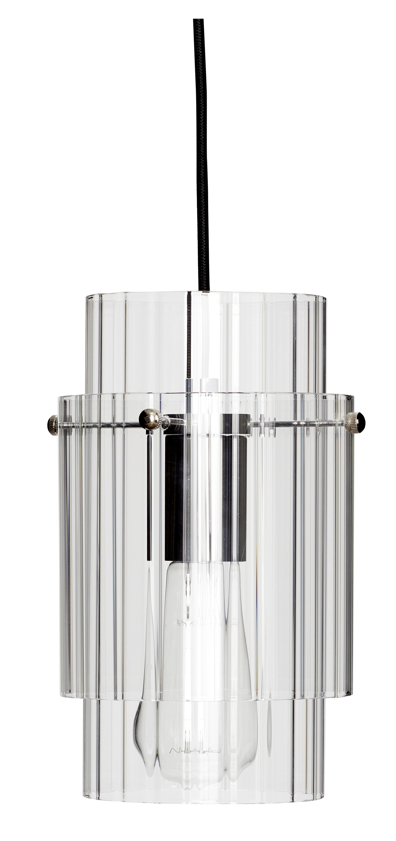 Lampa wisząca metalowa Ø14x15 cm – obraz-1