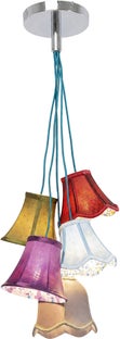 Pendel Saloon Flowers - Taklampa, 5 Skärmar – bild-1.