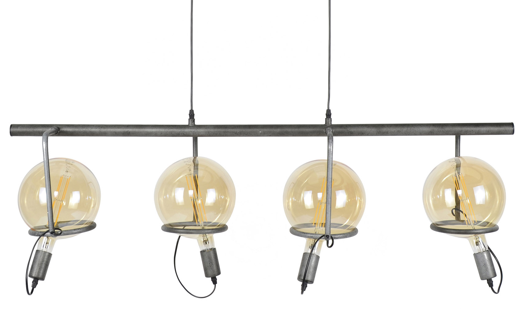 Lampa wisząca Saturn 121x150 cm srebrna – obraz-1