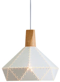 Lampa wisząca Caspersen II ∅32x27 cm biała – obraz-1