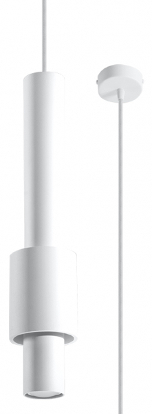 Lampa wisząca Shiraz 10x100 cm biała – obraz-1