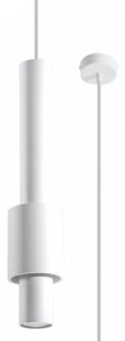 Lampa wisząca Shiraz 10x100 cm biała – obraz-1