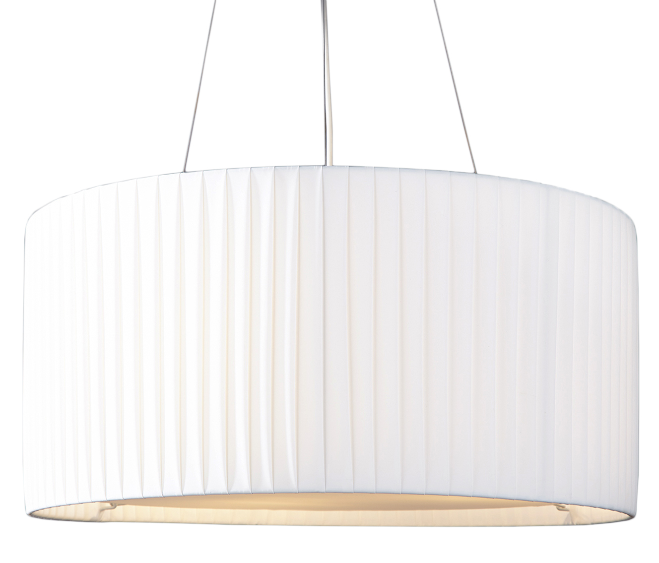 Lampa wisząca Sobrieta 65x30 cm biała  – obraz-1