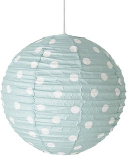Lampa wisząca Sphere Ø35 cm zielona w białe kropki – obraz-1